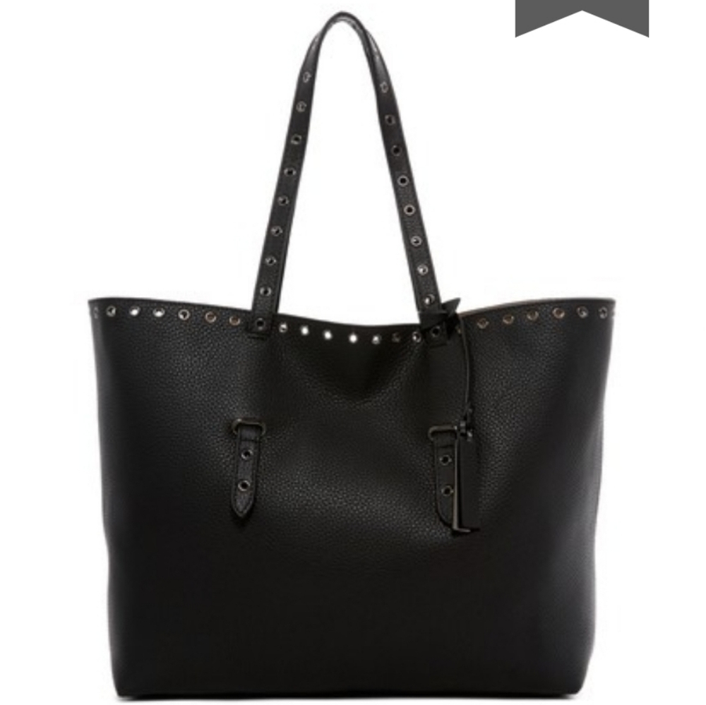 NWOT Vince Camuto black pebbled leather tote bag